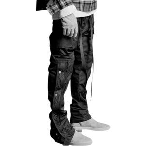 NWT! Fear of God Sixth Collection Men's Black Snap Cargo Pants - Med 34 x 30